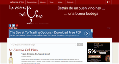 Desktop Screenshot of laesenciadelvino.com