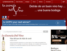 Tablet Screenshot of laesenciadelvino.com